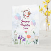 Geburtstagsgrüße Karte (Gelbe Blume)