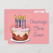 Geburtstagsgrüße Postkarte (Vorne/Hinten)