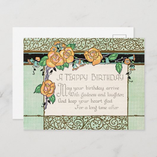 Geburtstagsgrüße Postkarte (Vorne/Hinten)