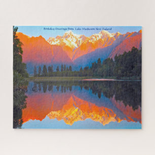 Geburtstagsgrüße vom Lake Matheson Neuseeland Puzzle
