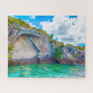Geburtstagsgrüße vom Maori-Felsbild Puzzle