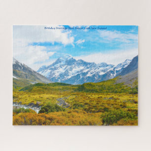 Geburtstagsgrüße vom Mount Cook Neuseeland Puzzle