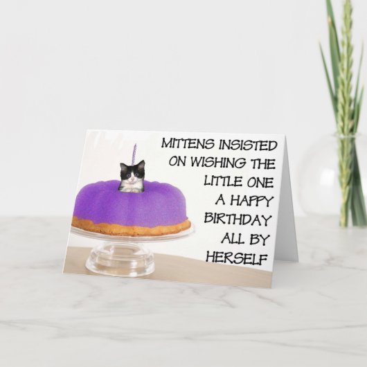 Geburtstagsgrüße von Mittens Karte (Vorderseite)