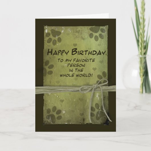 Geburtstagsgrüße von PET - PAW IMPRESSIONEN Karte (Vorderseite)