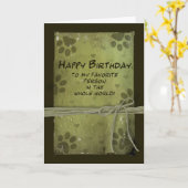 Geburtstagsgrüße von PET - PAW IMPRESSIONEN Karte (Gelbe Blume)