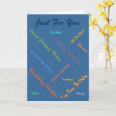 Geburtstagsgrüßungstext auf farbigem Hintergrund Karte (Gelbe Blume)