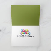 Geburtstagsgummi mit alter Uhr Karte (Innenseite)