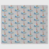 Geburtstagshaus mit Welle Geschenkpapier (Flach)