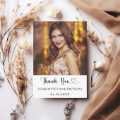 Geburtstagsherz des Fotos Dankeskarte