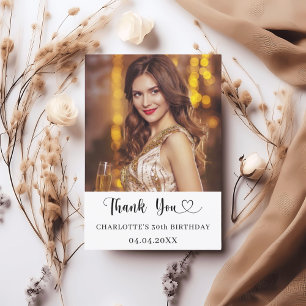 Geburtstagsherz des Fotos Dankeskarte