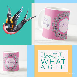 Geburtstagsherzen und Blume Kaffeetasse