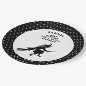 Geburtstagshexe der Kinder Pappteller (Schrägansicht)