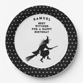 Geburtstagshexe der Kinder Pappteller