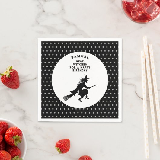 Geburtstagshexe der Kinder Serviette (Beispiel)