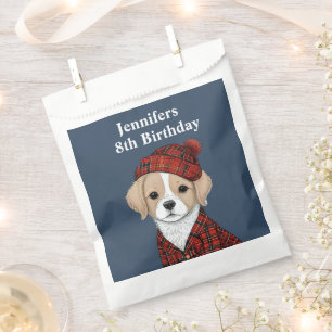 Geburtstagshund in schottischer Verkleidung Geschenktütchen