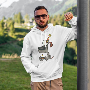 Geburtstagshund mit einem Party-Hut Hoodie