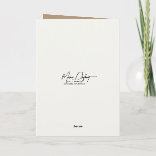 Geburtstagshund mit Pappschild Karte (Rückseite)