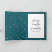 Geburtstagshund mit Sonnenbrille Karte (Innenseite)