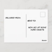 Geburtstagshut mit magerem Mann Geburtstag Postkarte (Rückseite)