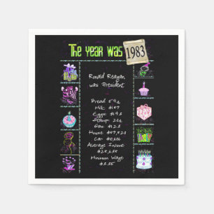 Geburtstagsjahr 1983 Party Paper Napkin Serviette