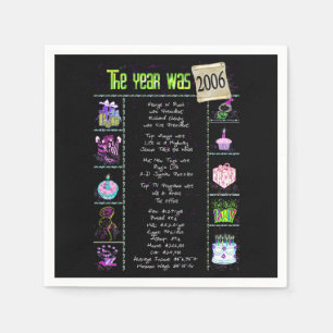 Geburtstagsjahr 2006 Party Paper Napkin Serviette