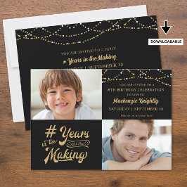 Geburtstagsjahre bei der Erstellung von 2 Fotos -  Einladung