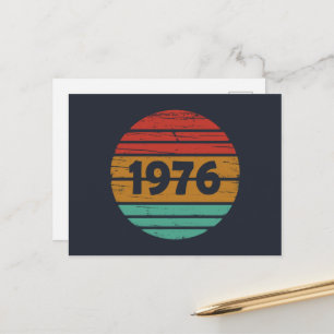 Geburtstagsjubiläum 1976 Vintage Feiertagspostkarte