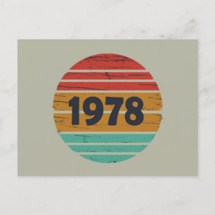 Geburtstagsjubiläum 1978 Vintage Feiertagspostkarte
