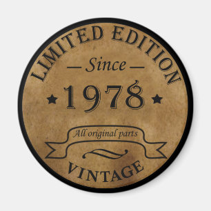 Geburtstagsjubiläum 1978 Vintage Magnet