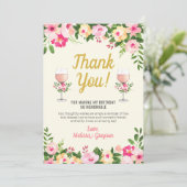 Geburtstagsjubiläum Dankeschön-Karte - Blumenkohl Dankeskarte (Stehend Vorderseite)