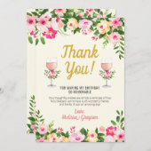 Geburtstagsjubiläum Dankeschön-Karte - Blumenkohl Dankeskarte (Vorne/Hinten)