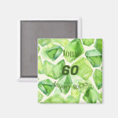 Geburtstagsjubiläum des Augusts Peridot-Thema Magnet (Vorderseite/Rückseite)