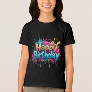 Geburtstagsjubiläum - farbenfrohe Glückwünsche zum Tri-Blend Shirt