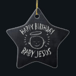 Geburtstagsjung Jesus - Religiöses Halbpension Keramik Ornament<br><div class="desc">Manchmal ist es schön, sich zu erinnern, wofür "CHRIST"-Weihnachten gefeiert wird. Teilen Sie den Geist Ihres Glaubens mit anderen. Finden Sie dieses charmante Design auf anderen Produkten - Karo in unserem Shop. Es gibt eine schwarze Kreide-Version nur für Weiß - eine 'Weiße Kreide' Version, wenn Sie dieses Produkt in schwarzen...</div>
