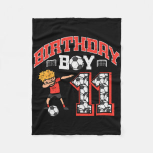 Geburtstagsjunge 11 Fußball Dab 11 Jahre alter Bda Fleecedecke