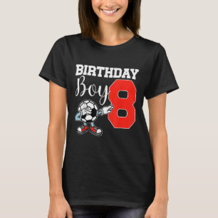 Geburtstagsjunge 8 Fußball Dab Lustig Acht Fußball T-Shirt