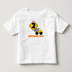 Geburtstagsjunge Bauarbeiter Kleinkind T-shirt