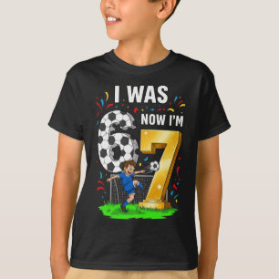 Geburtstagsjunge Ich war 6 jetzt bin ich 7 Sechs S T-Shirt