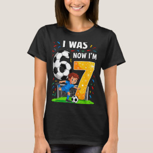 Geburtstagsjunge ich war 6 jetzt bin ich 7 Sechs S T-Shirt