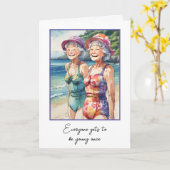 Geburtstagsjunge in Swimsuits Karte (Gelbe Blume)