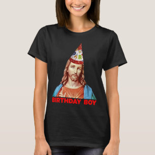 Geburtstagsjunge Jesus Lustige Weihnachtsfeier Hut T-Shirt
