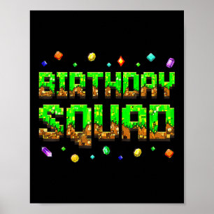Geburtstagsjunge Kind Geburtstagsmannschaft Gamer  Poster