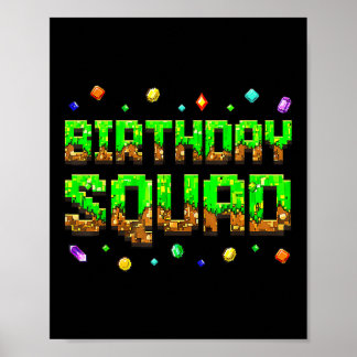 Geburtstagsjunge Kind Geburtstagsmannschaft Gamer  Poster