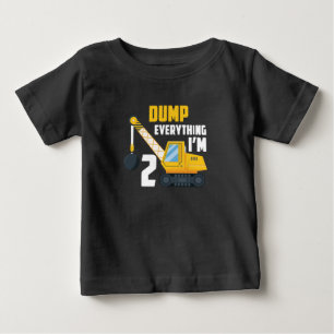 Geburtstagsjunge Kleinkind Construction Truck Gesc Baby T-shirt