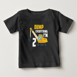 Geburtstagsjunge Kleinkind Construction Truck Gesc Baby T-shirt