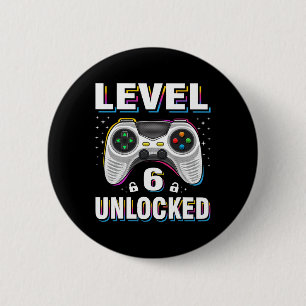 Geburtstagsjunge Level 6 freigeschaltet Videospiel Button