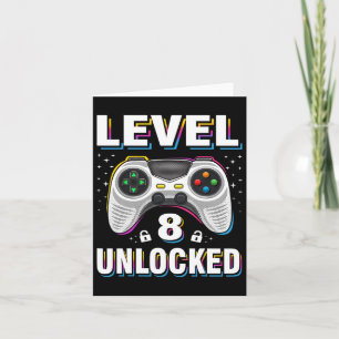 Geburtstagsjunge Level 8 freigeschaltet Videospiel Karte