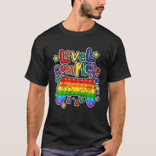 Geburtstagsjunge Mädchen Level Complete Pop It Fid T-Shirt