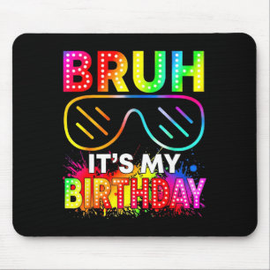 Geburtstagsjunge Mädchen Sonnenbrille leuchtende G Mousepad