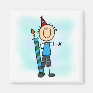 Geburtstagsjunge mit Kerzen T-Shirts und Geschenke Magnet